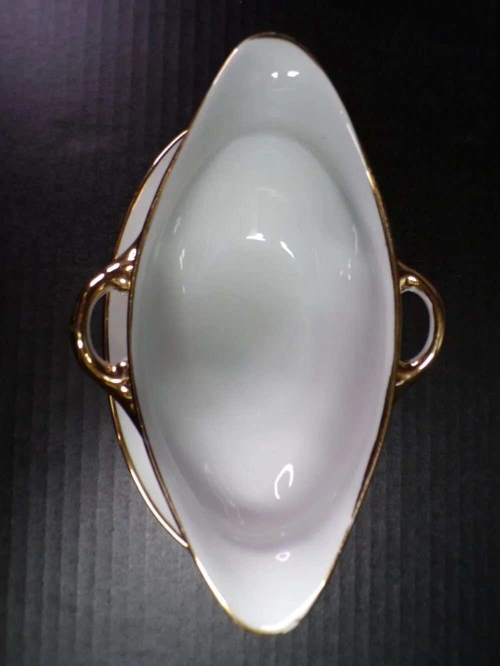 Vintage Gravy Boat with Attached Underplate Bavaria Superior Karat Gold Trim